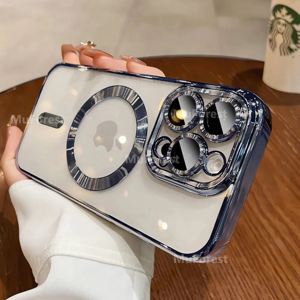 Desert Gold Clear Magnetic iPhone Case with Lens Guard