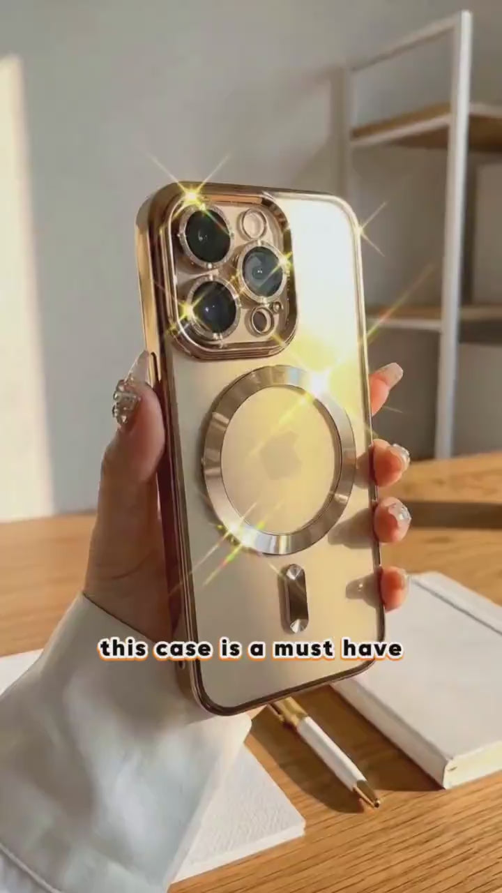 Desert Gold Clear Magnetic iPhone Case with Lens Guard